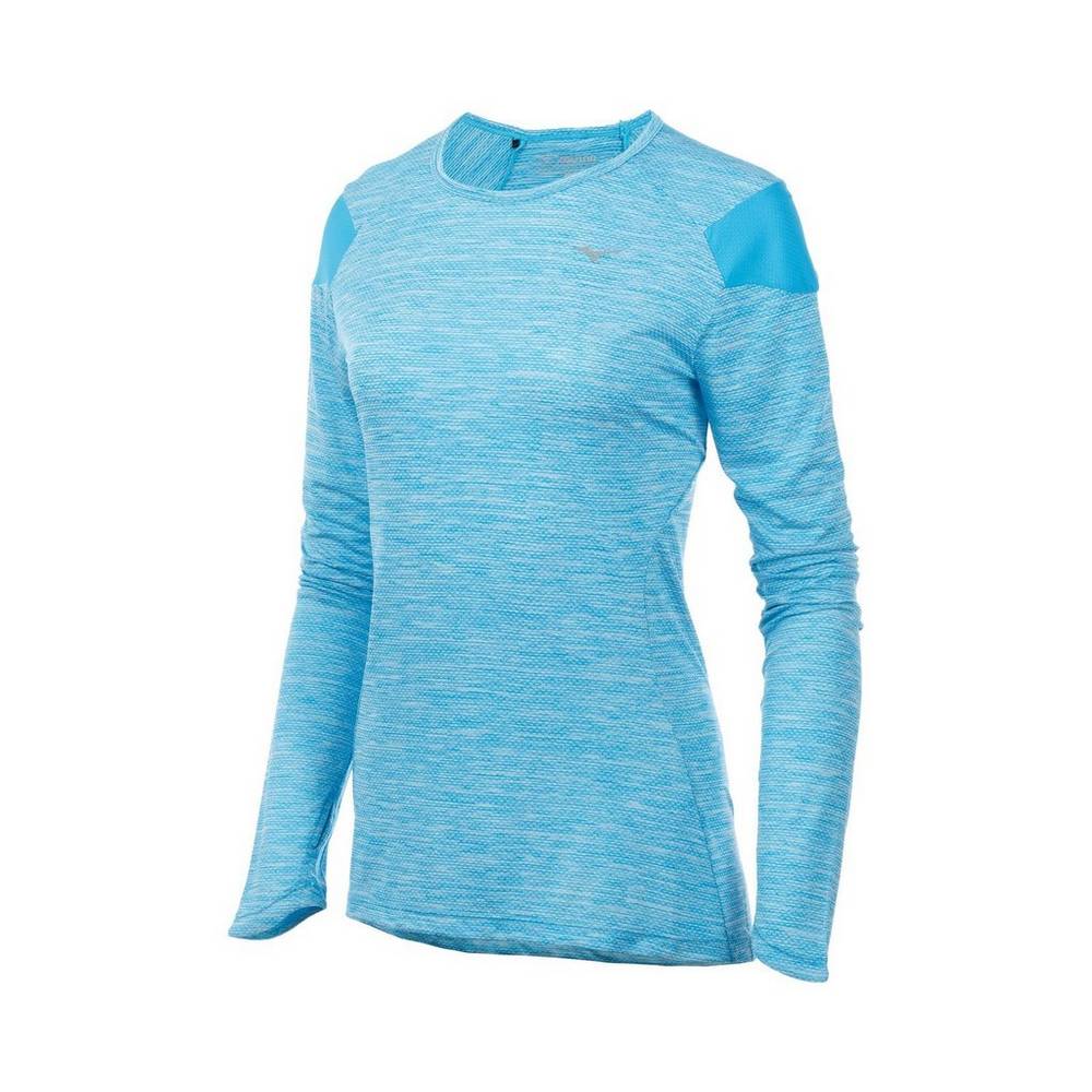 Camisetas Mizuno ALPHA LONG SLEEVE 2.0 Mujer Azur Comprar YCLO-59701